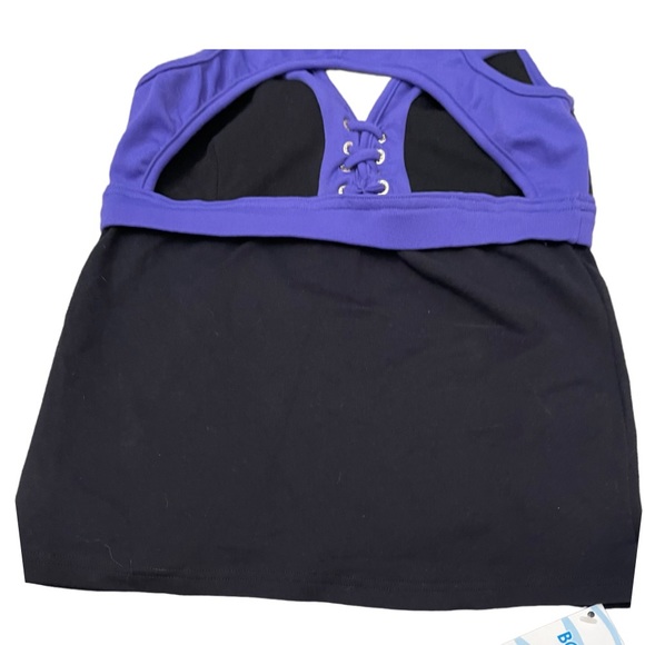Body Rio black and purple Activewear tank top one size (fits 2-12) - Picture 9 of 10